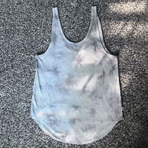 PINK Victoria's Secret Gray Tie-Dye Tank Top